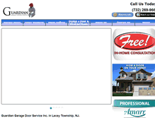 Tablet Screenshot of guardiangaragedoors.com
